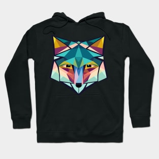 Geometric wolf head Hoodie